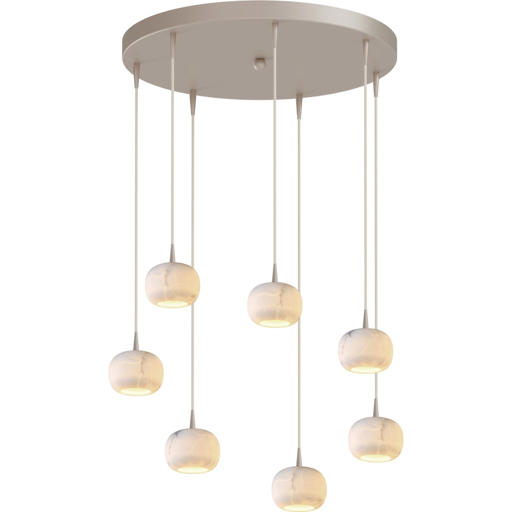 Design pendant lamp Alta 7-light beige terra