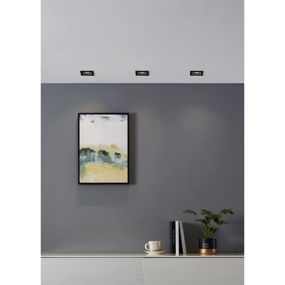Zigbee recessed spot Carosso-Z black - square Eglo 9008606259793