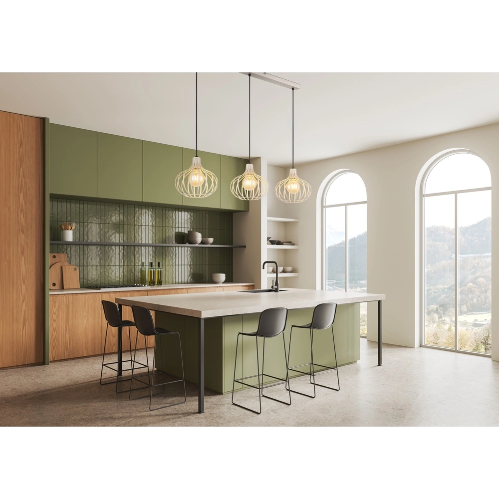 Design pendant lamp Mateo 3-light cream Globo 9007371519880