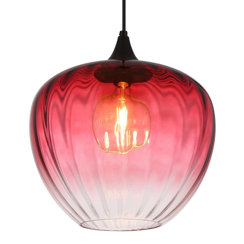 Pendant lamp Sander red glass Globo 9007371515127