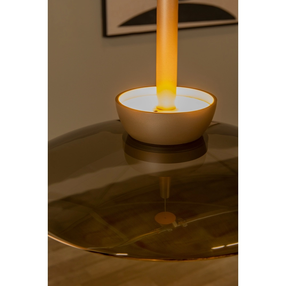 Glass led pendant light Santiago Ø 32cm - champagne Premium by Lucide 5411212221919