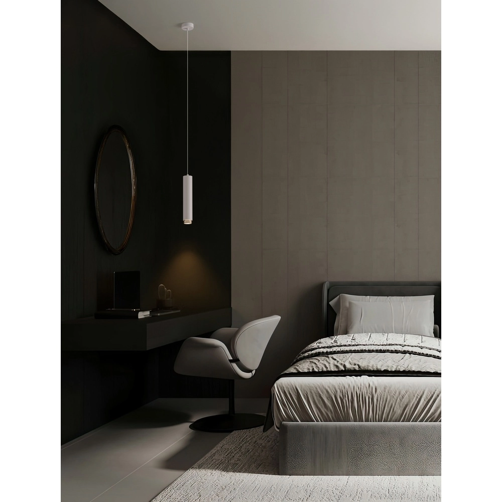 Pendant lamp Nessi white with black Lyora 5212017475176