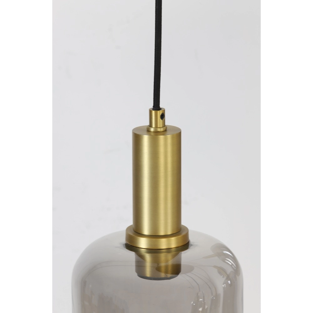 Vide pendant lamp Lekar 5x E27 - brass with smoke glass Light & Living 8717807604585