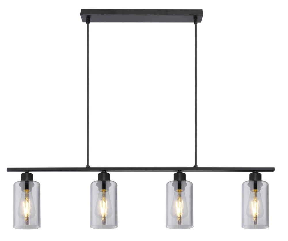 Pendant lamp Hadera with smoke glass