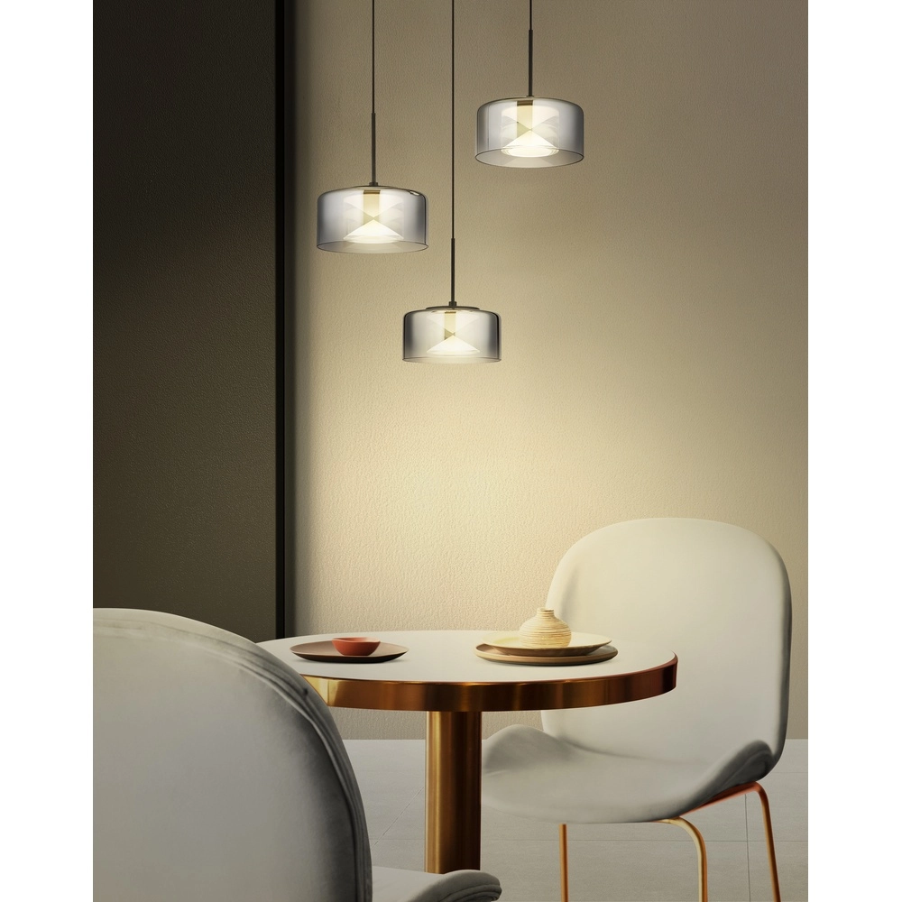 Design pendant lamp Belinda 3-light black Globo 9007371531318