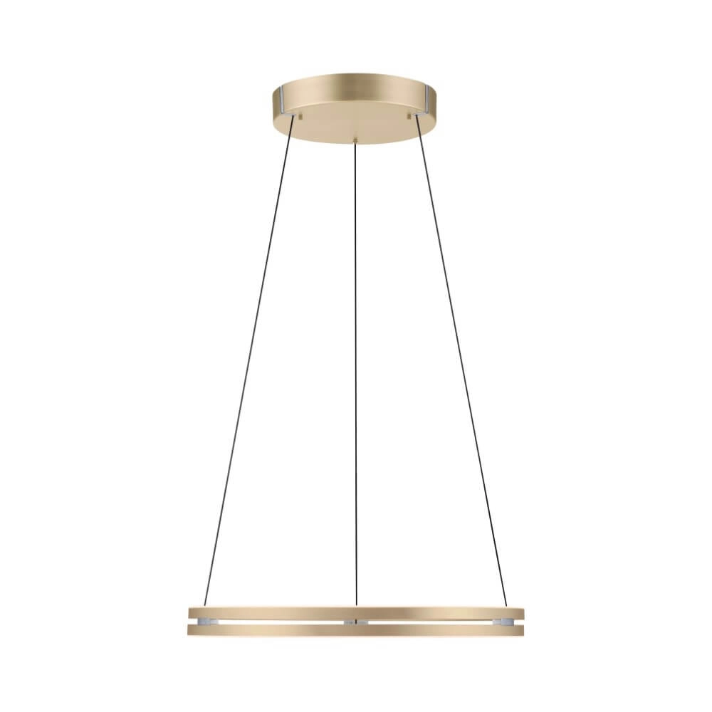 Sleek hanging lamp Pure E-Loop brass Ø 70cm Paul Neuhaus 4012248372296