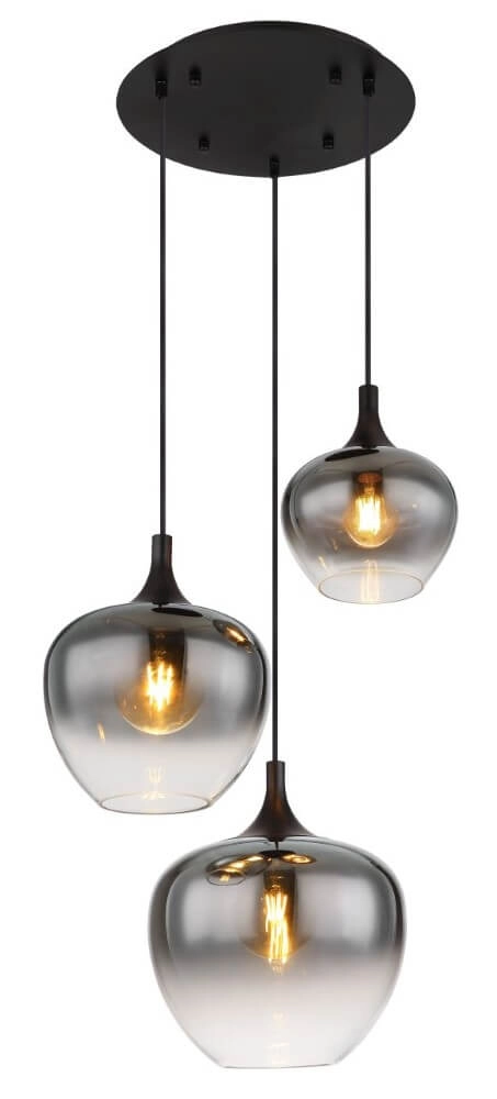Pendant lamp 3-lights Maxy black