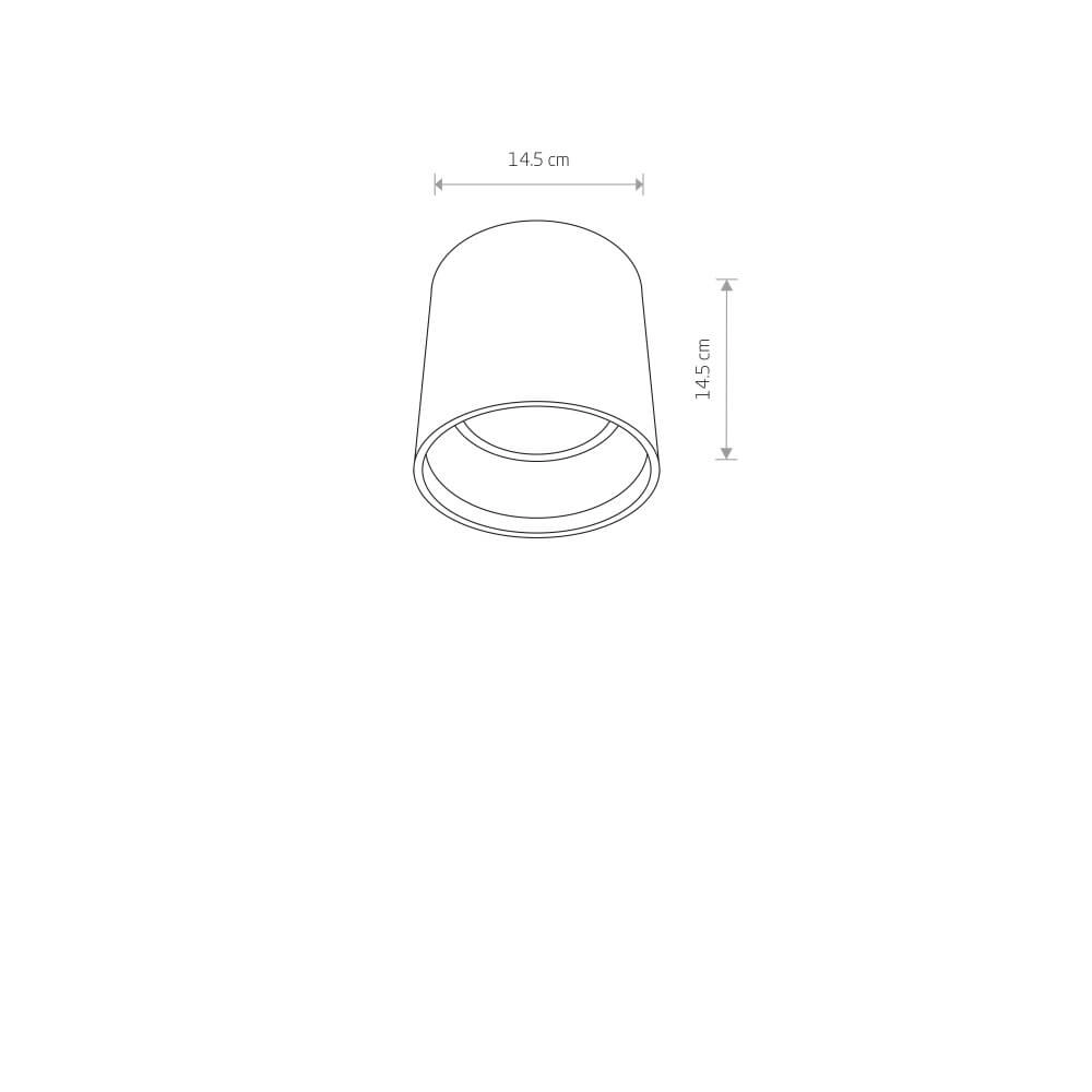 Round surface-mounted spot Shy of concrete Lyora 5903139939393