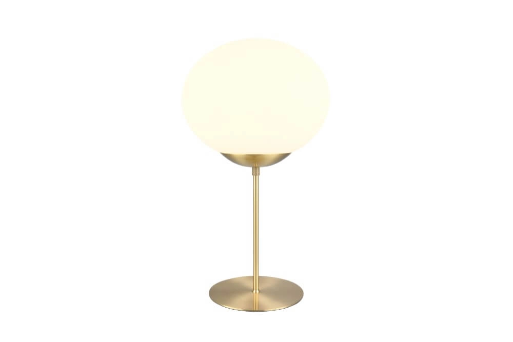 Table lamp Fomento Ø 30cm - brass with white glass Trio 4017807616170