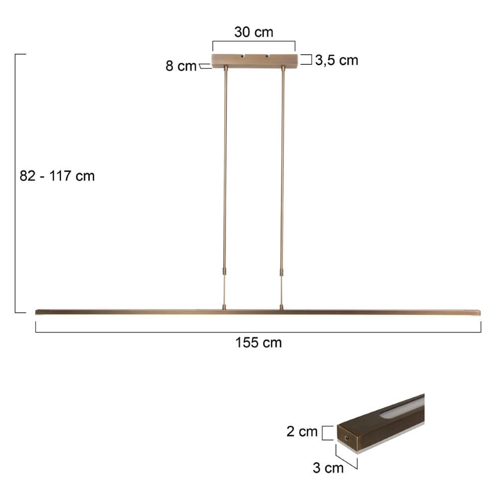 Pendant lamp Zelena LED Steinhauer 8712746129342