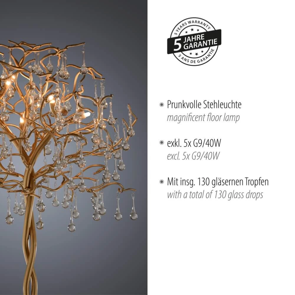 Standing Chandelier Icicle Antique brass Paul Neuhaus 4012248332931
