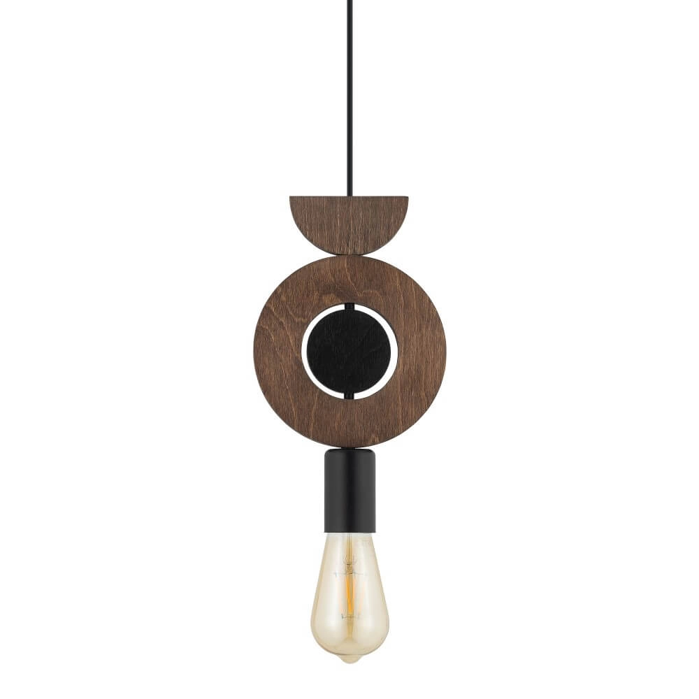 Design pendant lamp Drops Wood D 1-light wood Lyora 5903139111768