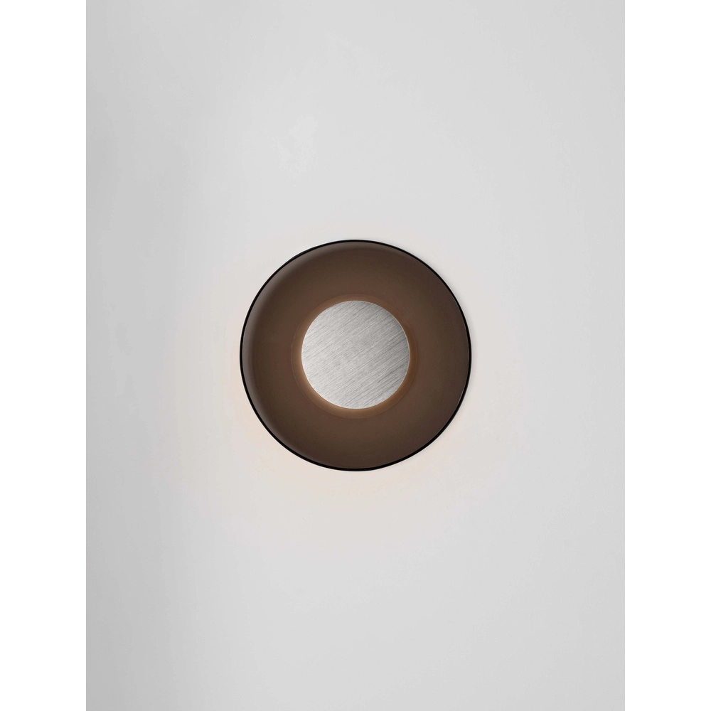 Wall lamp Esti brown glass Ø 32cm Lyora 5212017461872
