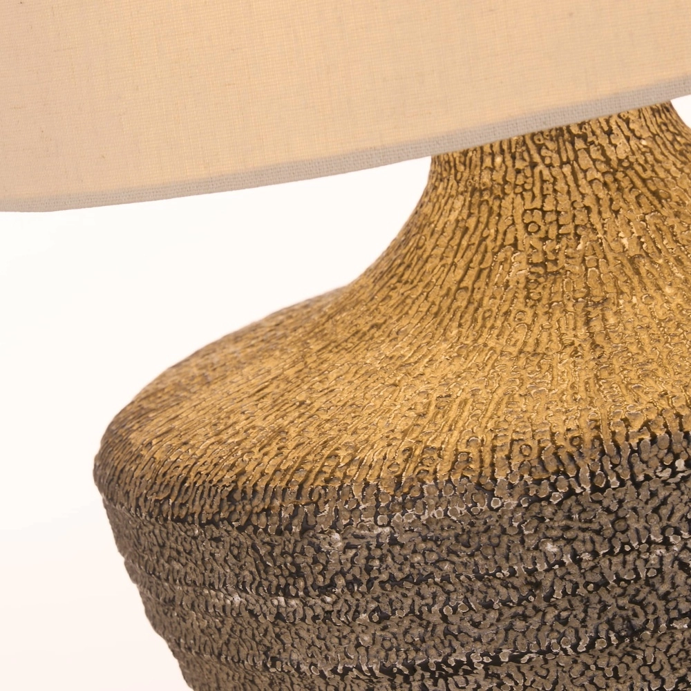 Table lamp Avaya ceramic with linen shade Searchlight 5053423301556
