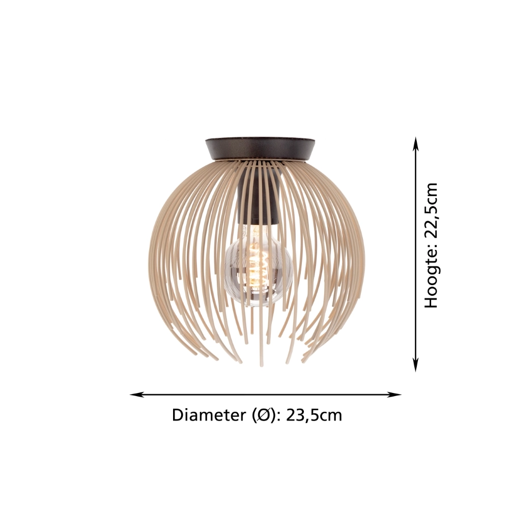 Design ceiling lamp Alhabia Ø 23.5cm sand brown Stars of Light 9008606353088