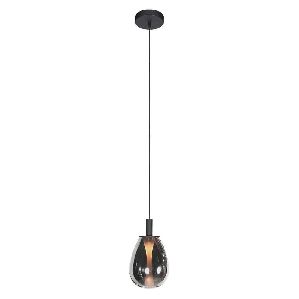Pendant lamp Glimsy 1-light black Ø 14.5cm