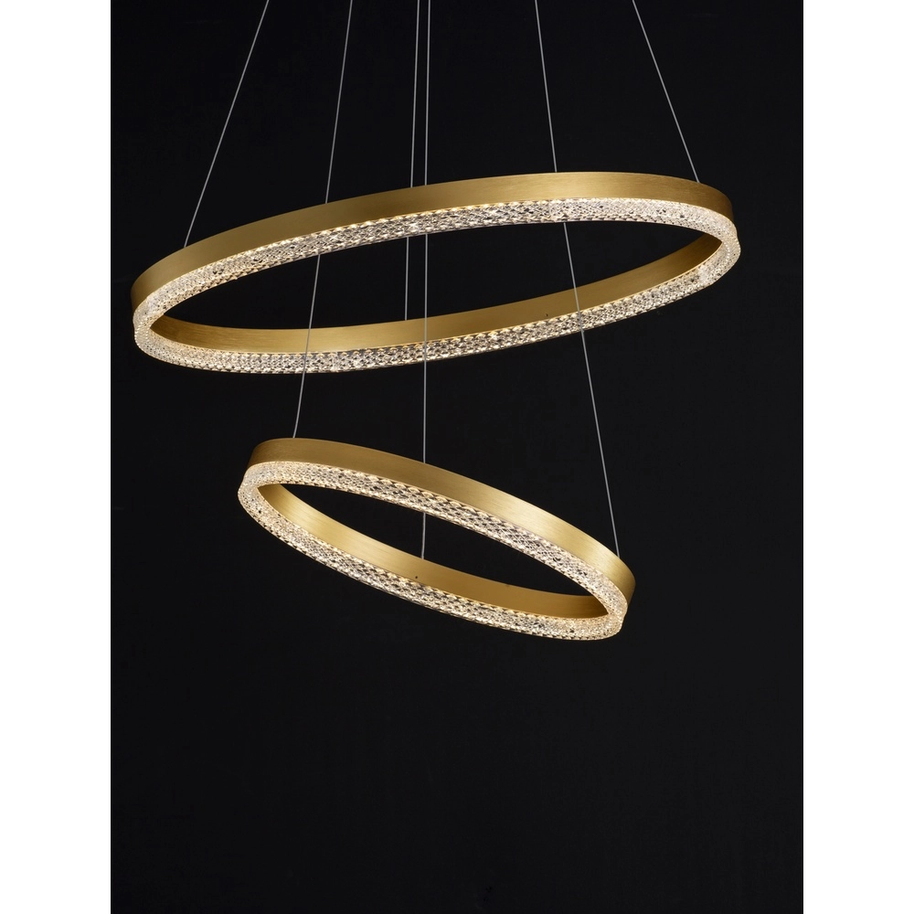Pendant lamp Adria gold Ø 60cm double Lyora 5212017443816