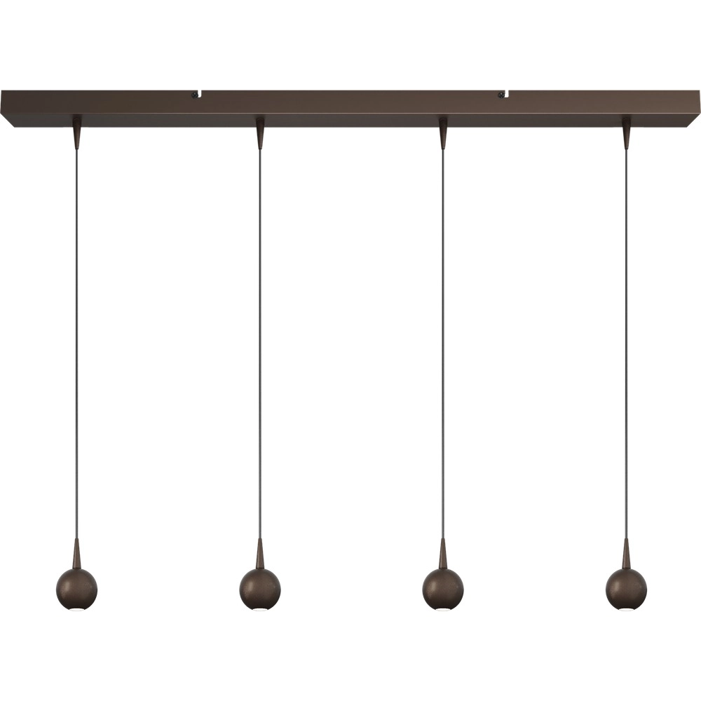 4-light pendant lamp Talana cocoa brown Ø 6cm DTW