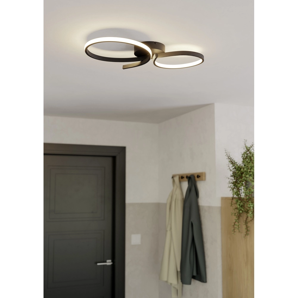 Modern led ceiling light Serpins 60cm - black Eglo 9008606313655