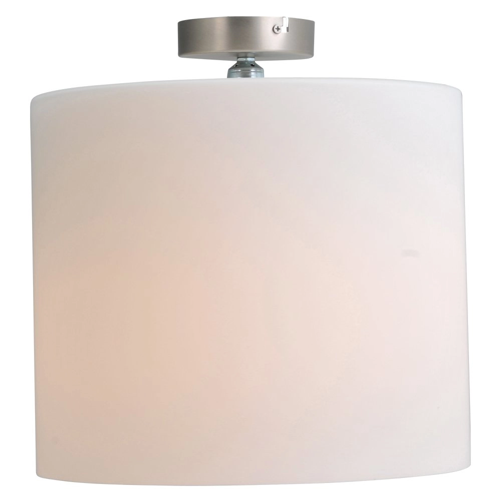 Ceiling light Cilindra 35cm white with metallic gray