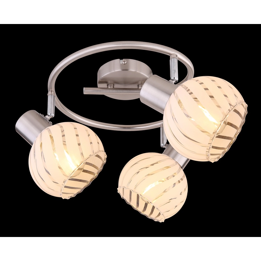 Ceiling lamp Willy nickel 3-lights Globo 9007371409105