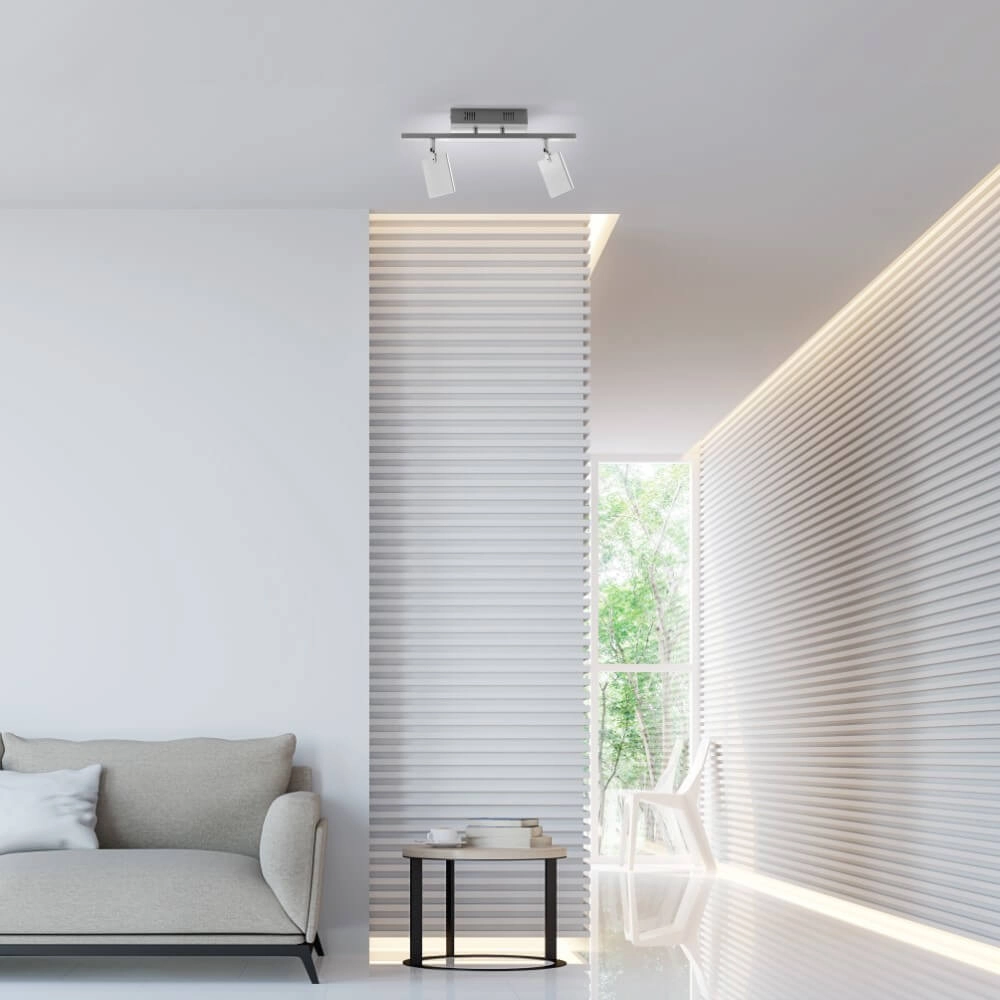 Ceiling lamp Pure Mira 2-light aluminum Paul Neuhaus 4012248358863