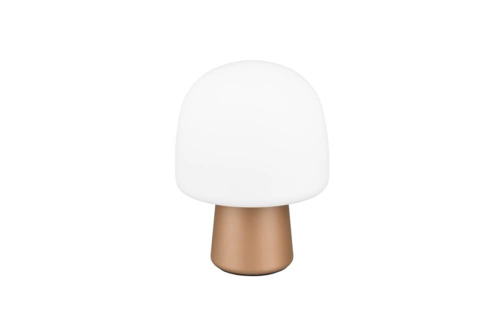 Mushroom table lamp Steen coffee with white glass Trio 4017807616477