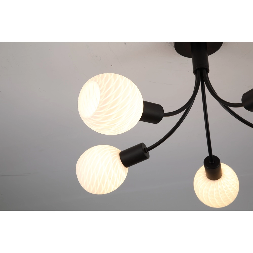 Ceiling lamp Nova black 5-lights Searchlight 5053423301785