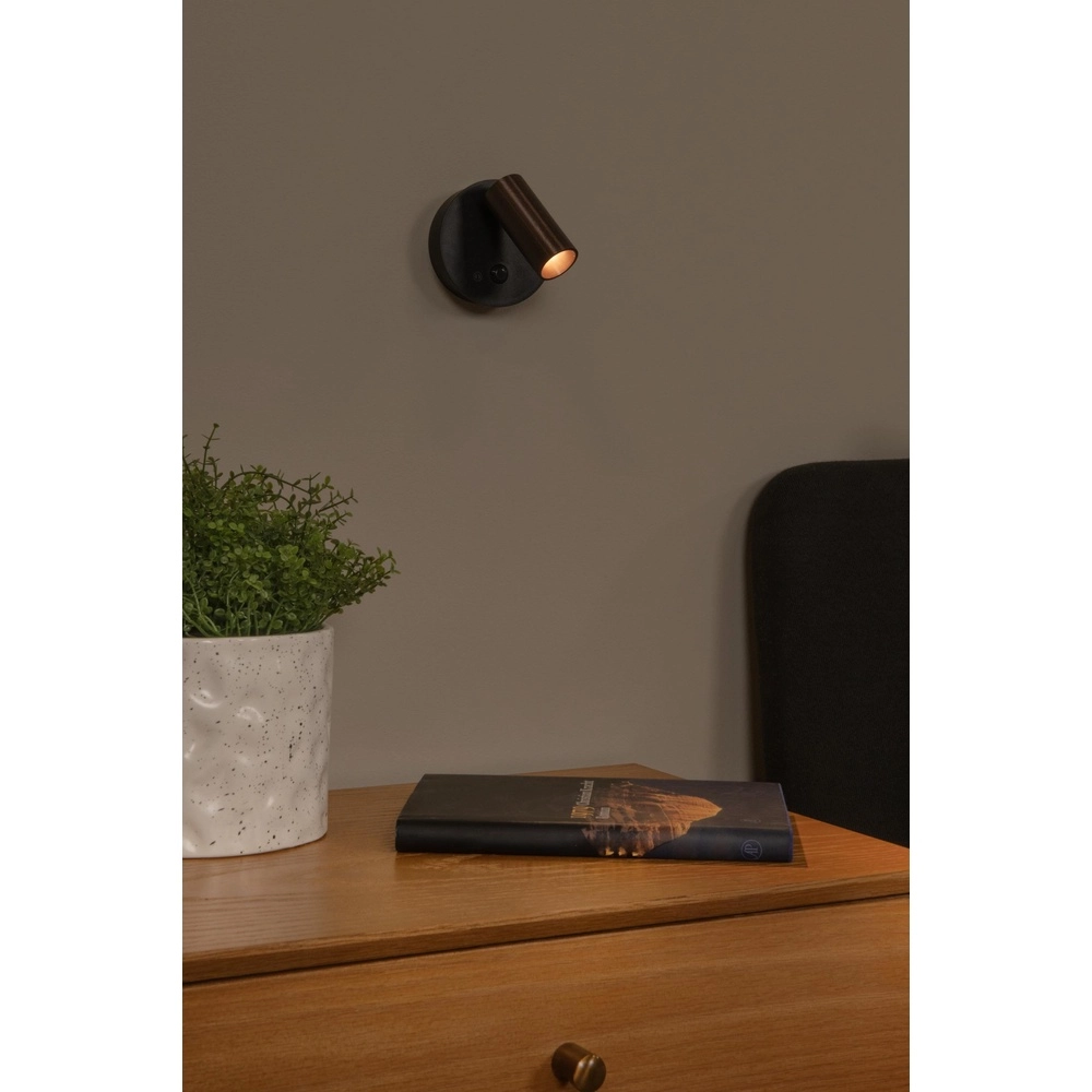 Rechargeable wall lamp with sensor Toni magnetic metallic grey Lucide 5411212290564