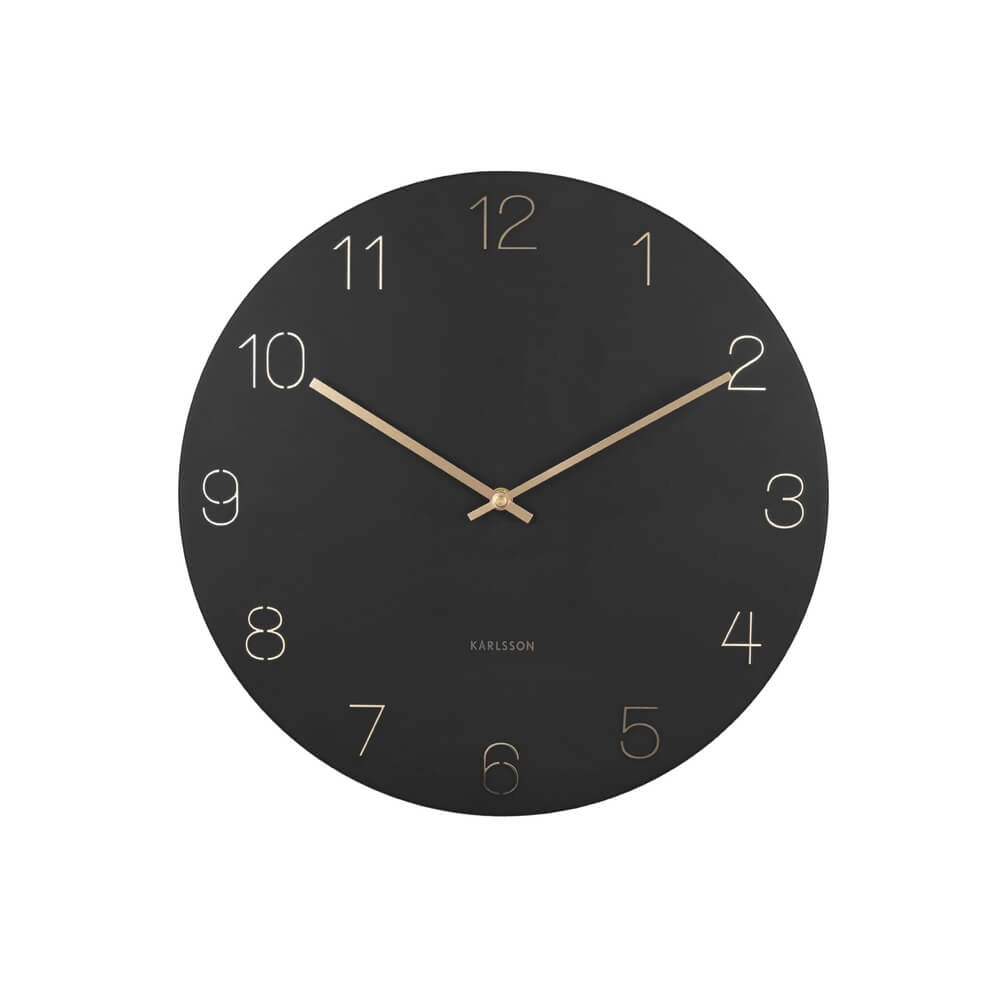Wall clock Charm black - Ø 40cm