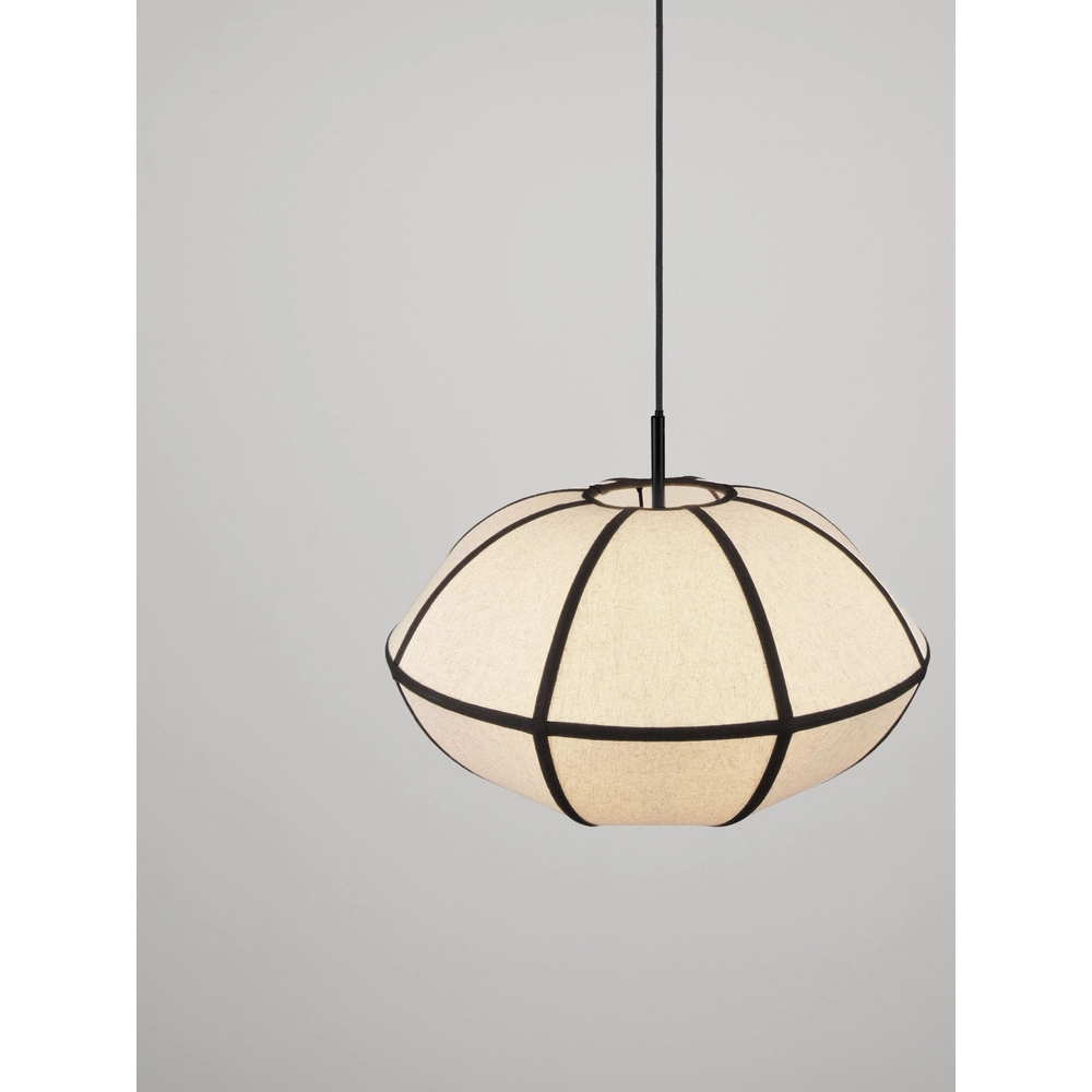 Pendant lamp Brera black with white Ø 45cm Lyora 5212017493569