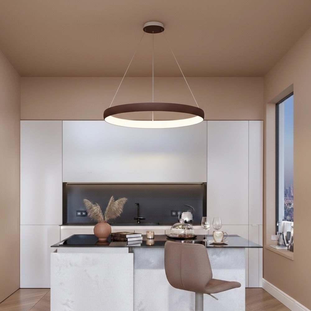 Design pendant lamp Albi coffee brown Ø 81cm