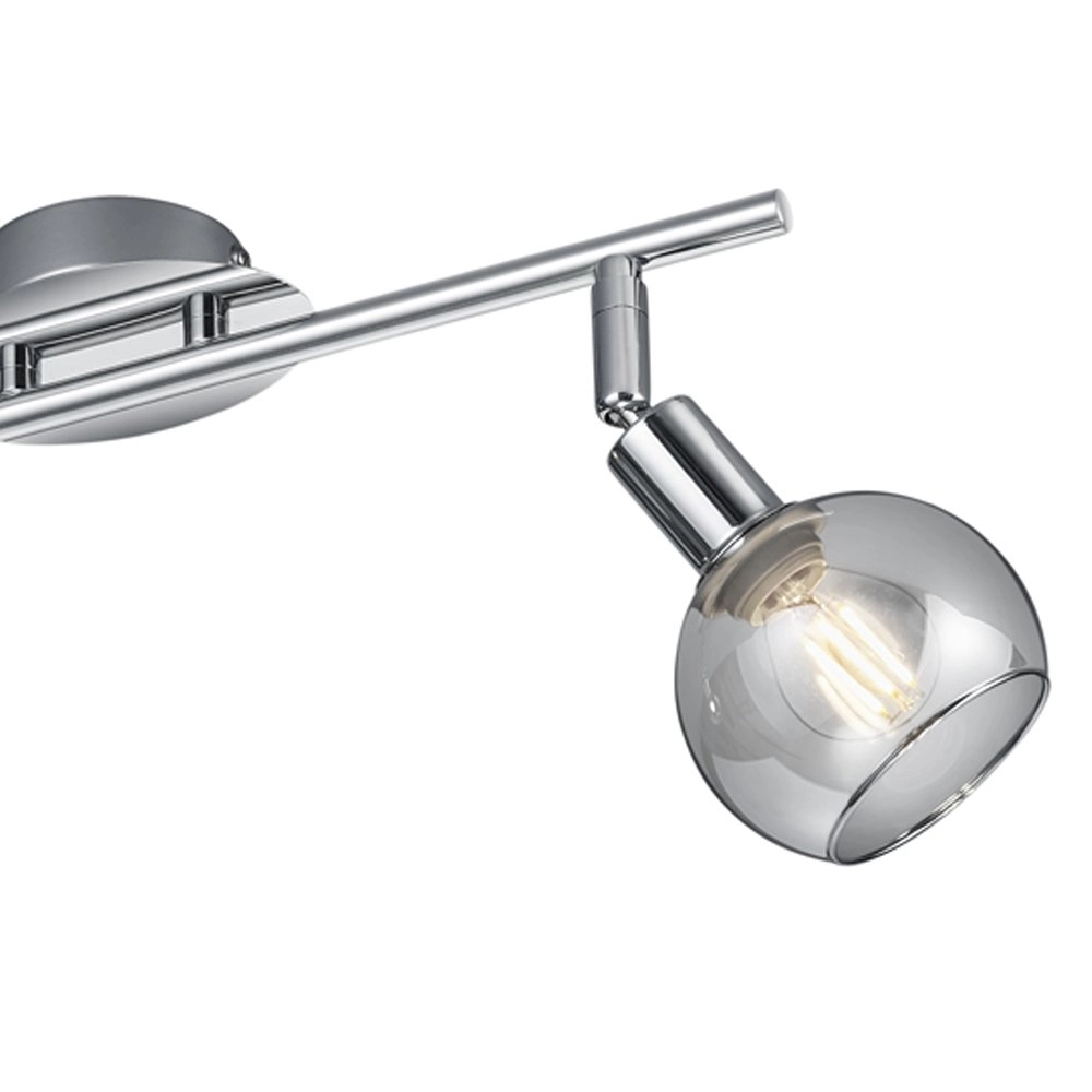 Ceiling lamp Chrome Brest 2-light adjustable Trio 4017807434170