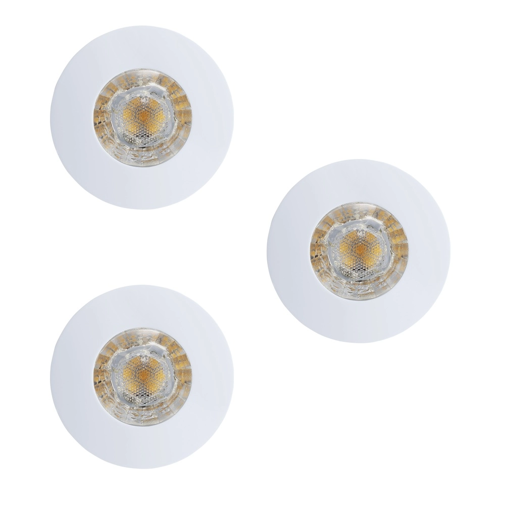 Set of 3 recessed spotlights Margo white