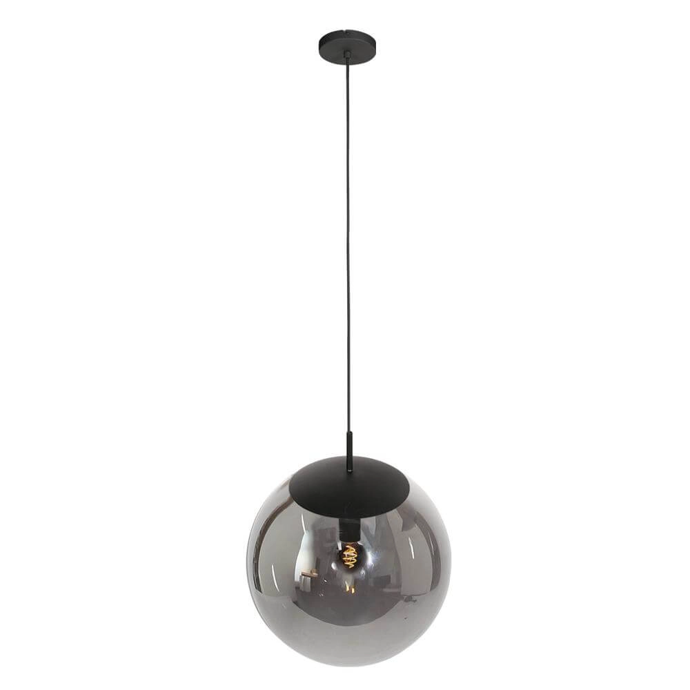 Pendant lamp Bollique black with smoke glass Steinhauer 8712746177558
