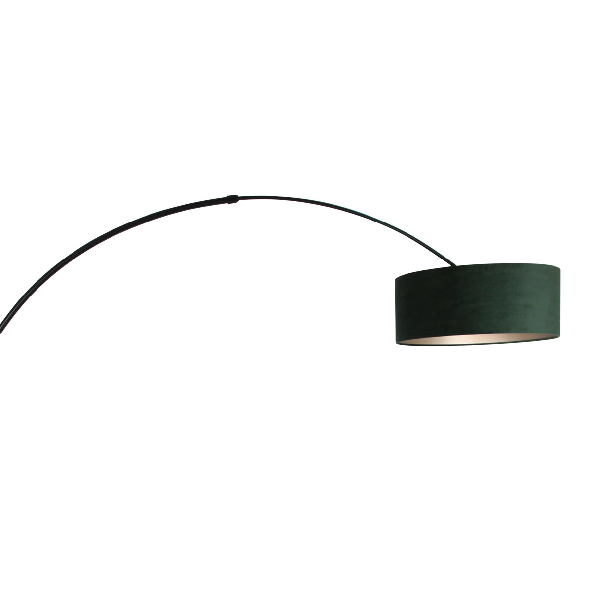 Arc lamp Sparkled black with velor green hood Steinhauer 8712746145977