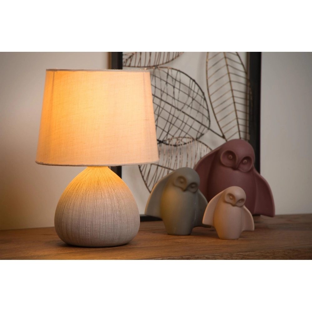 Table lamp Ramzi sand brown Lucide 5411212470171