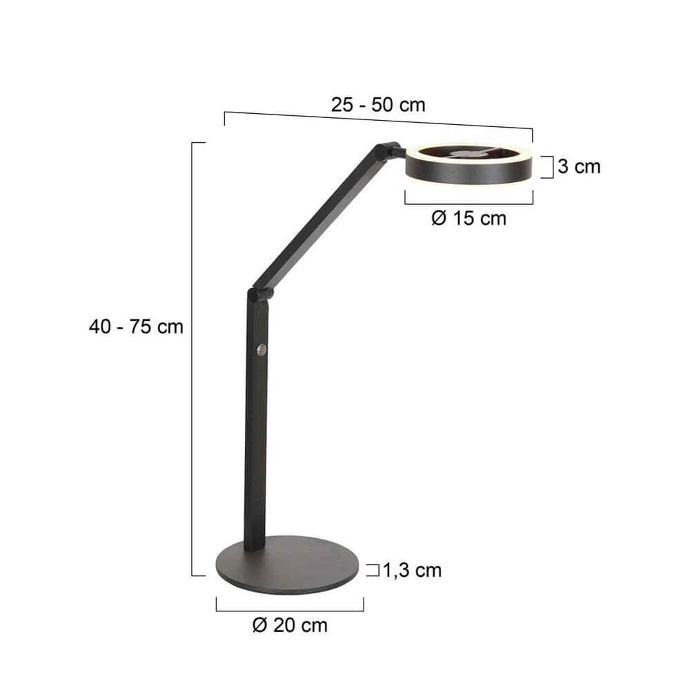 Table lamp Ringlux black Steinhauer 8712746176667