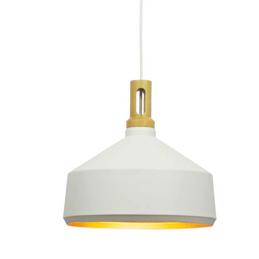 White with gold hanging lamp Cornet