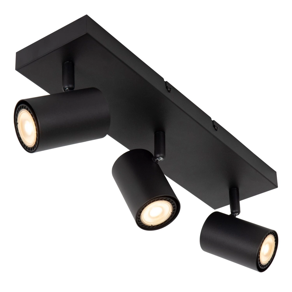Ceiling lamp Amigo 3-light black Lucide 5411212531025