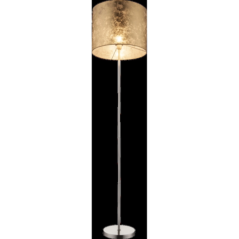 Floor lamp Amy nickel with gold cap