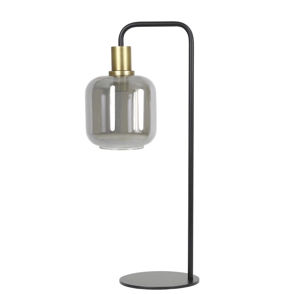 Desk lamp Lekar with smoke glass