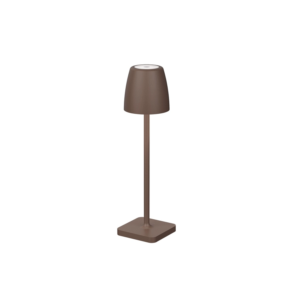 Table lamp Colt Rusty brown rechargeable