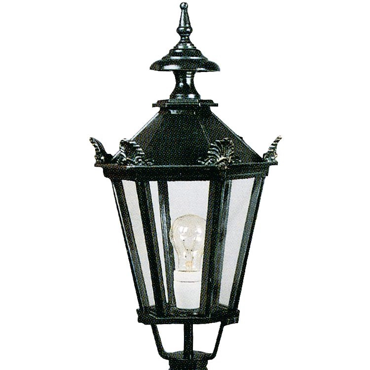 Nostalgic lantern lamp Bergum K7 with crowns - black