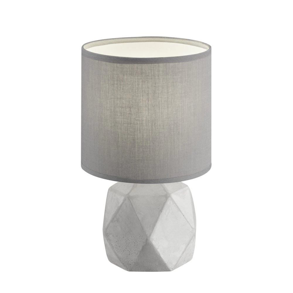 Table lamp Pike 28cm concrete gray with titanium