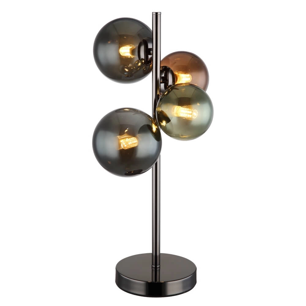 Black table lamp Riha Coloured glass 4-lights