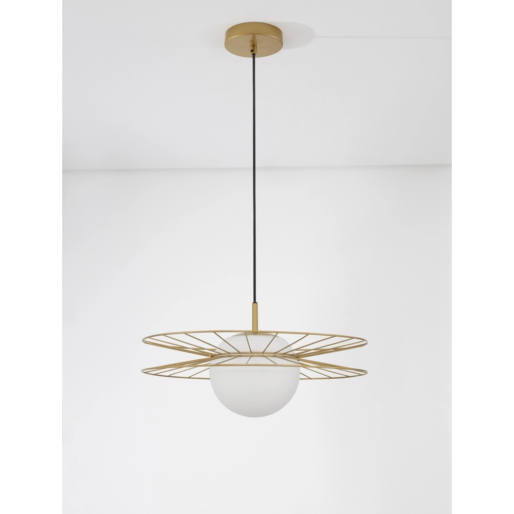 Golden pendant lamp Ellery Ø 45cm Lyora 5212017435286