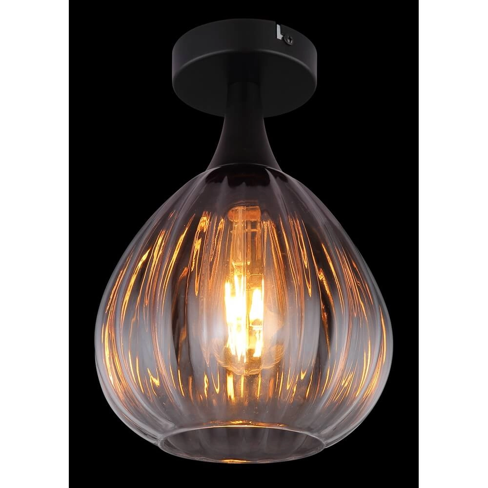 Black ceiling lamp Olsen Ø 20cm Globo 9007371450800