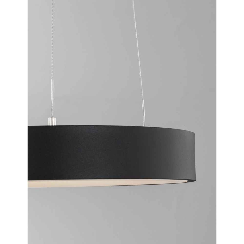 Pendant lamp Rando Thin black Ø 38cm Lyora 5212017420152