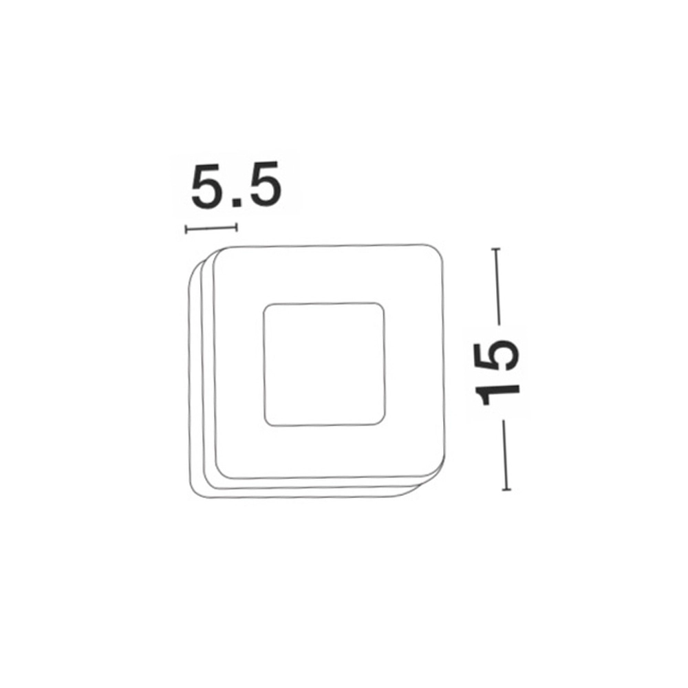 Square wall lamp Tune black Lyora 5212017417022